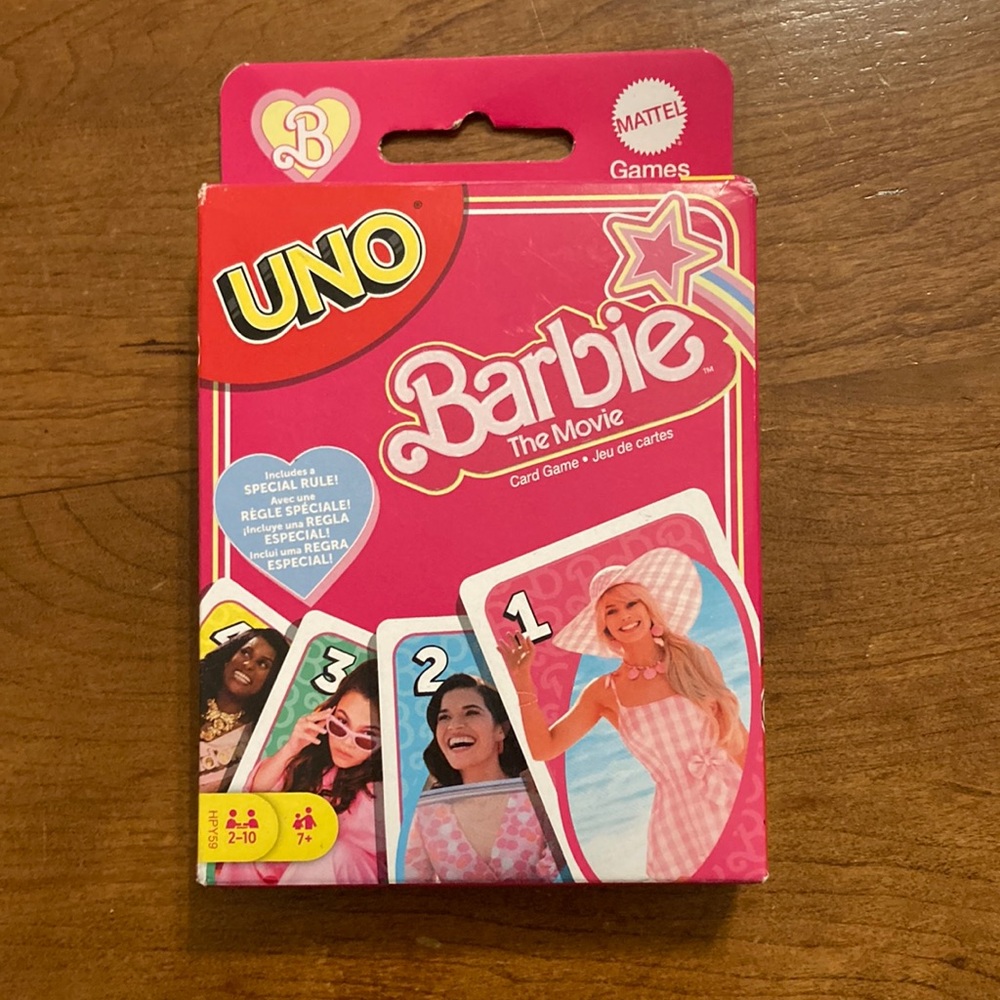 Barbie the Movie Uno Game